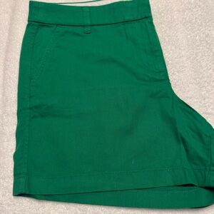 J. Crew Green Chino Shorts